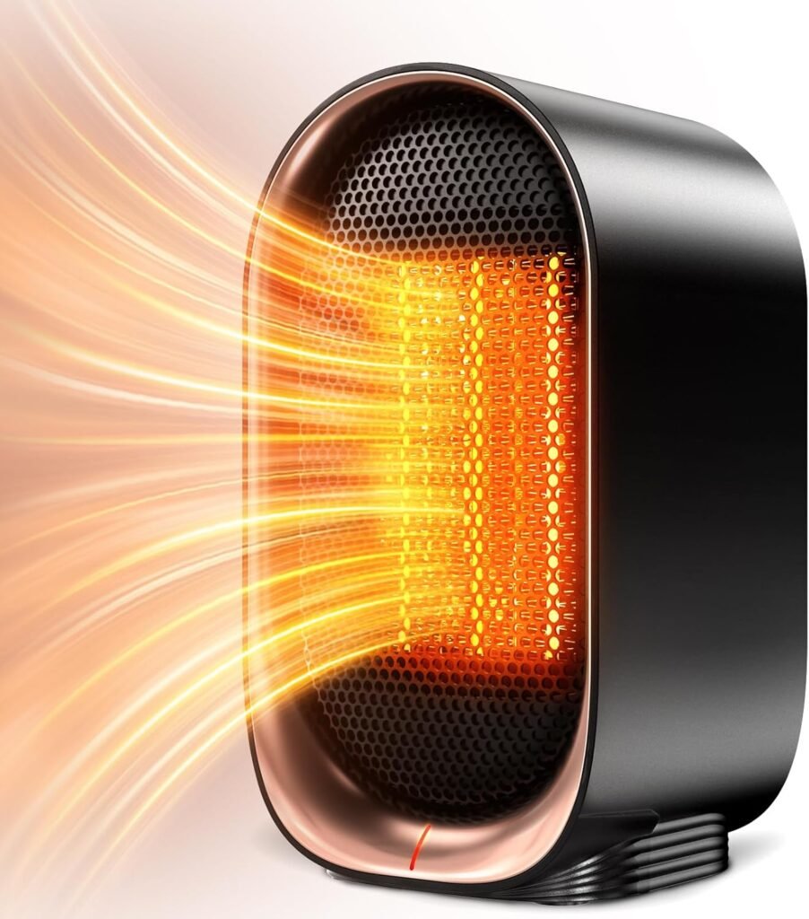 Espada 1000W Portable Electric Room Heater – 2 Heat Settings with Overheat & Tip-Over Protection