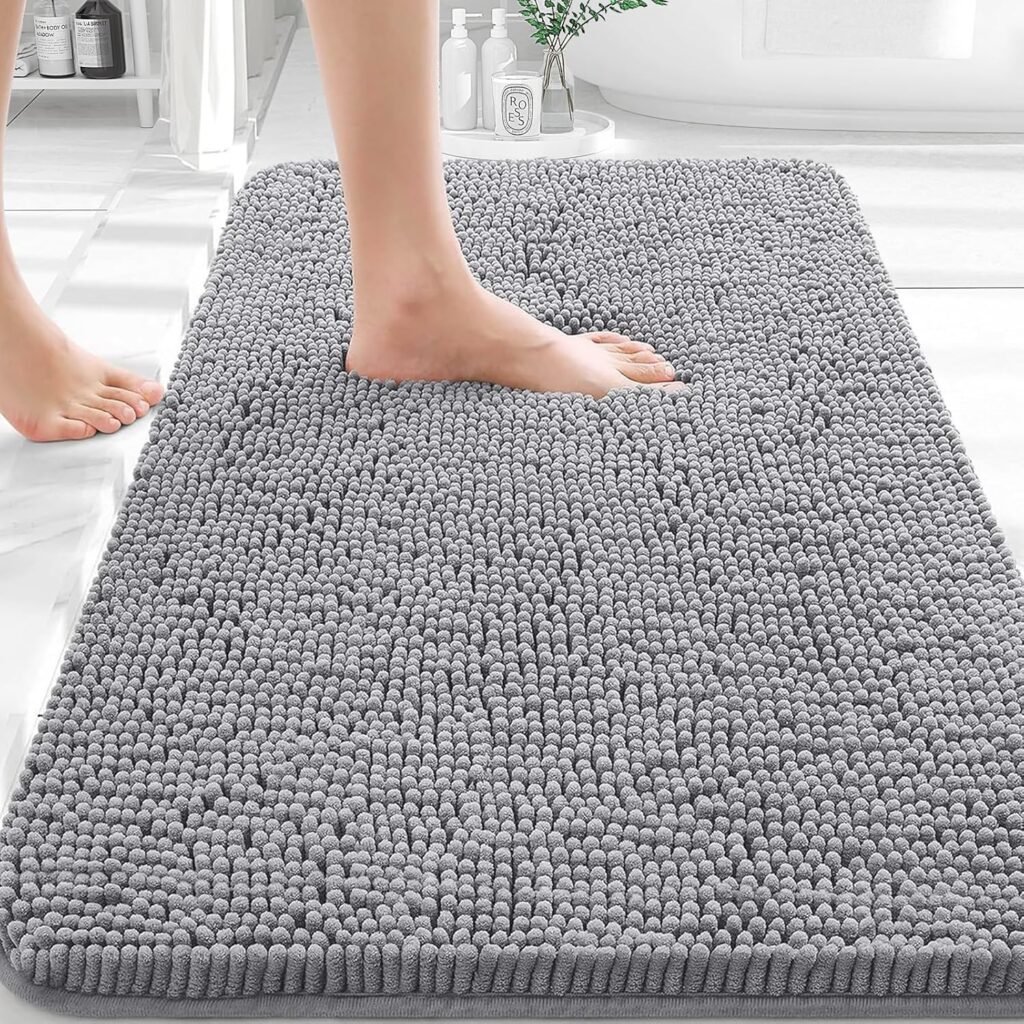 Espada Bathroom Rug 30 x 20 Inches – Extra Soft Absorbent Chenille Bath Mat