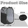 ESPADA Collapsible Mesh Laundry Hamper with Side Pocket, Pop-Up Washing Basket with Handles for Bathroom, Bedroom, Dorm & College - Image 3