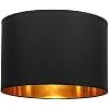 ESPADA Fabric Lampshade with Golden Inner, 8-Inch Black Lamp Shade for Ceiling, Table & Floor Lamps, Home Décor for Living Room, Bedroom, Kitchen & Hallway