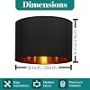 ESPADA Fabric Lampshade with Golden Inner, 8-Inch Black Lamp Shade for Ceiling, Table & Floor Lamps, Home Décor for Living Room, Bedroom, Kitchen & Hallway - Image 2