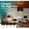 ESPADA Fabric Lampshade with Golden Inner, 8-Inch Black Lamp Shade for Ceiling, Table & Floor Lamps, Home Décor for Living Room, Bedroom, Kitchen & Hallway - Image 8