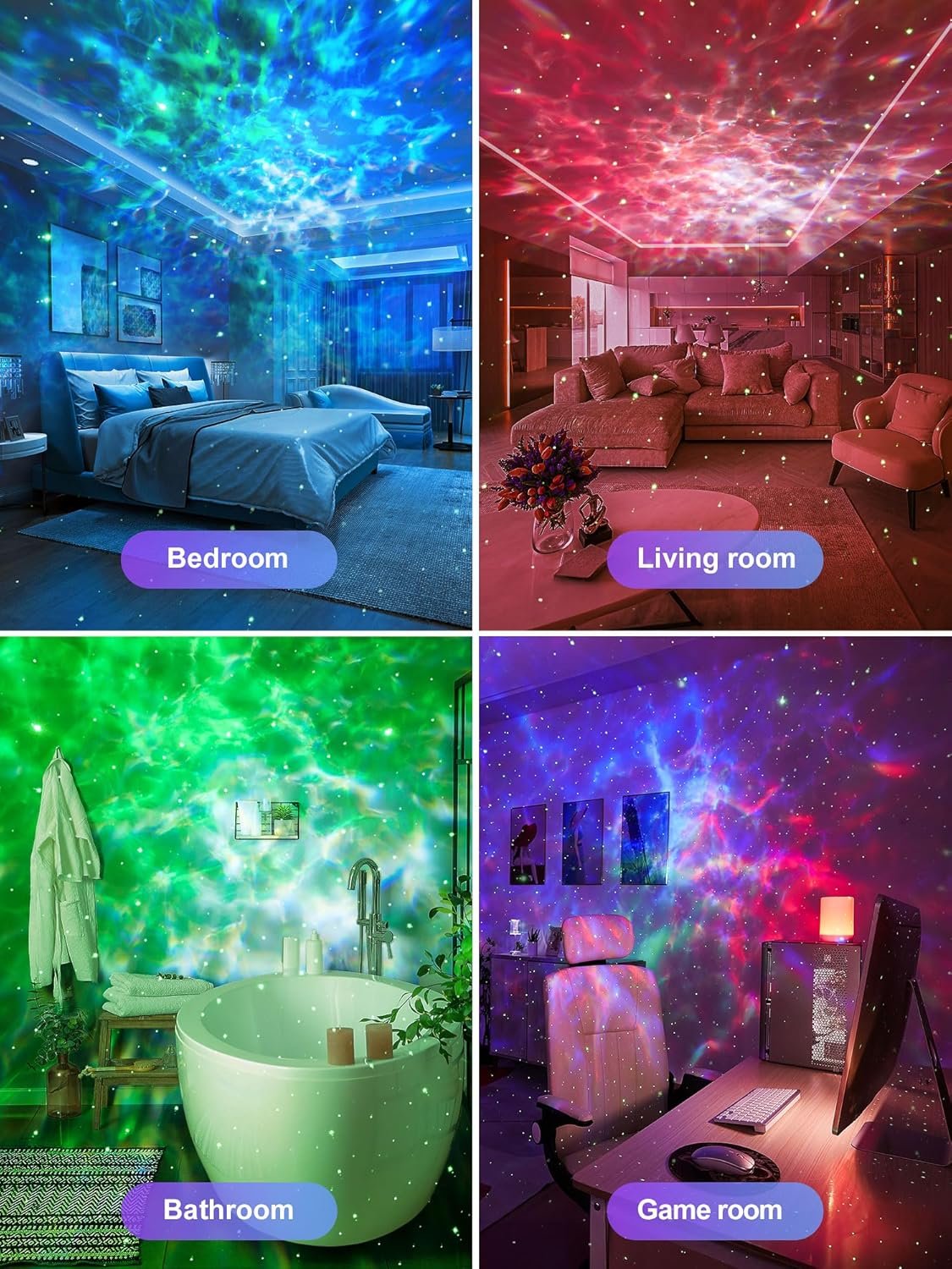 ESPADA Galaxy Projector, 15-Color Starry Sky Projector with White Noise, Ambient Night Light for Girls, Women & Boys, Birthday Gift - Image 8