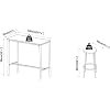 Espada Cancun Bar Table and Stools Set, 3-Piece White Marble Kitchen Breakfast Table with 2 Chairs, Space-Saving Dining Counter Set for Small Spaces - Image 2