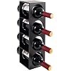 Espada Stackable Slimline Wine Rack – Freestanding Horizontal Wine Bottle Holder, Space-Saving Black Storage Rack